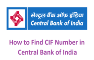 How to Find CIF Number in Central Bank of India
